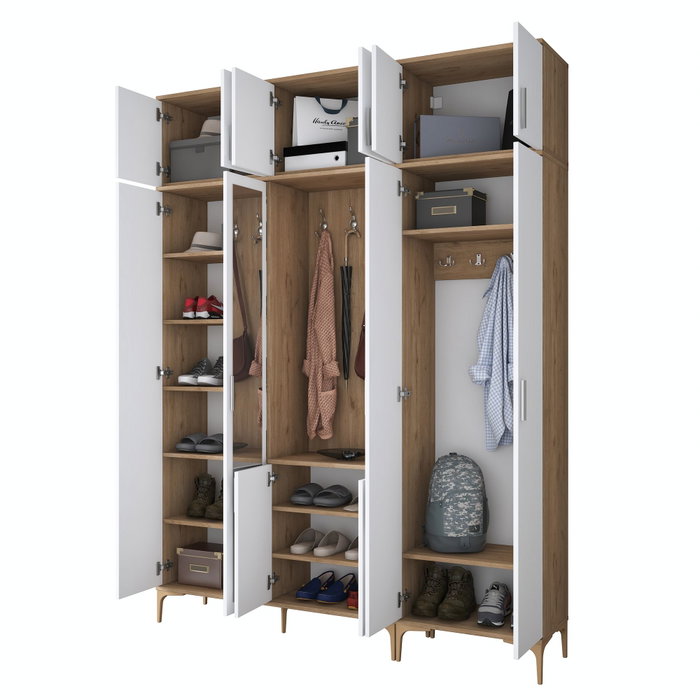 Hanah Home Perchero EA155 - 4499 Nogal y Blanco